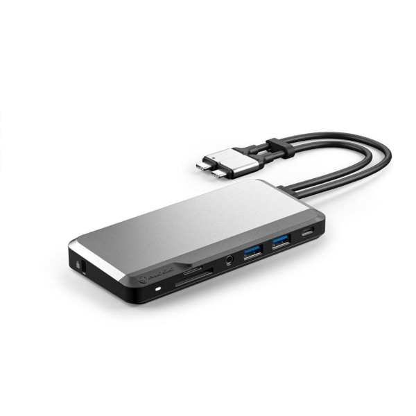 ALOGIC Dual USB-C Super Hub 10-i-1-hubb Dual HDMI 4K@60Hz ? Rymd grå