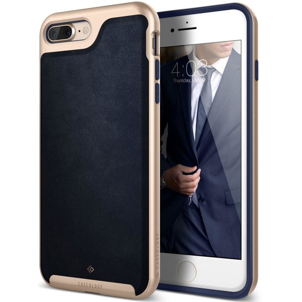 Caseology Envoy Äkta Läder Skal iPhone 7 Plus - Blå Blå