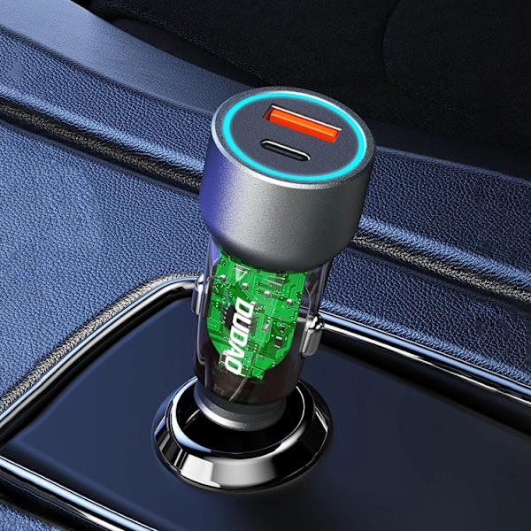 Dudao Billaddare 30W USB-C USB-A - Grå Grå