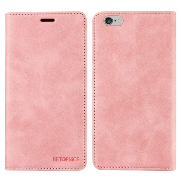 BETOPNICE 003 iPhone 6/7/8 Plus Plånboksfodral TPU+Konstläder - Rosa