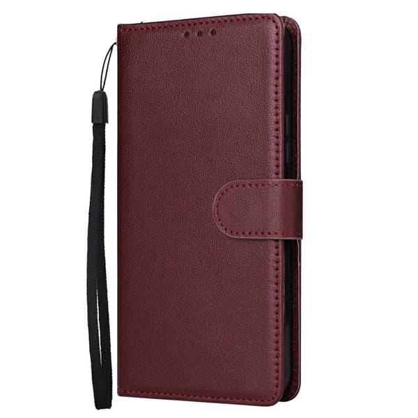 Plånboksfodral för Samsung Galaxy S26 Plus Konstläder Kickstand - Vinröd