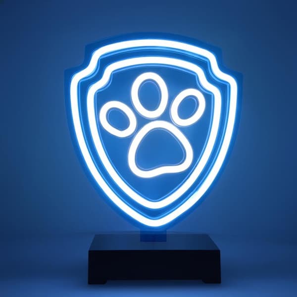 Paw Patrol LED Neon Light PAW på Stativ Blå