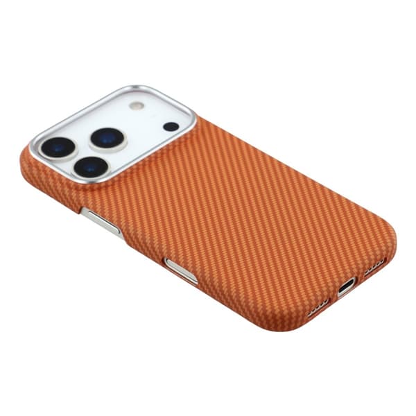 Mobilskal till iPhone 17 Pro MagSafe Carbon Fiber Orange