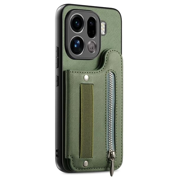 Oppo Find X9 Pro 5G Plånboksfodral Konstläder RFID Skydd - Grön