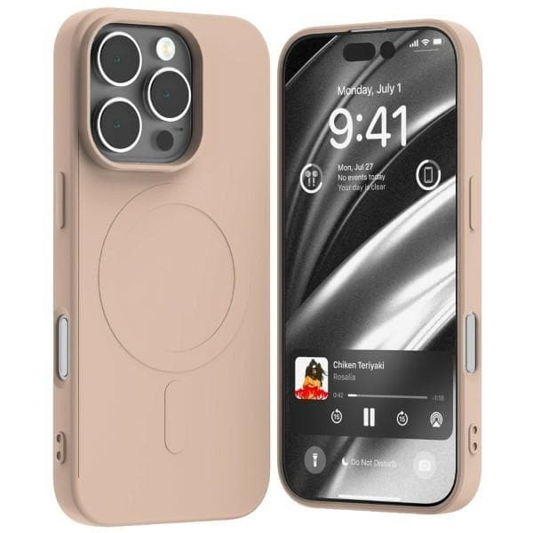 Mercury Mobilskal till iPhone 16 Pro MagSafe Semi-Silikon - Rosa Sand Rosa