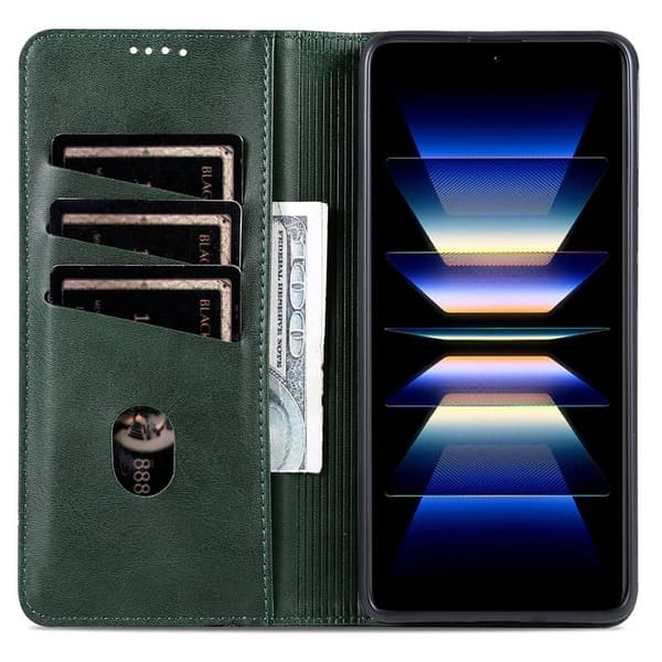AZNS Samsung Galaxy A36 5G Plånboksfodral Konstläder - Grön
