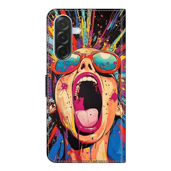 Samsung Galaxy A57 Plånboksfodral Konstläder Mönstertryck - Graffiti Scream