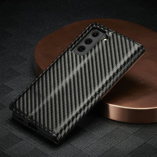 LC.IMEEKE Samsung Galaxy S21 FE Plånboksfodral Konstläder - Svart