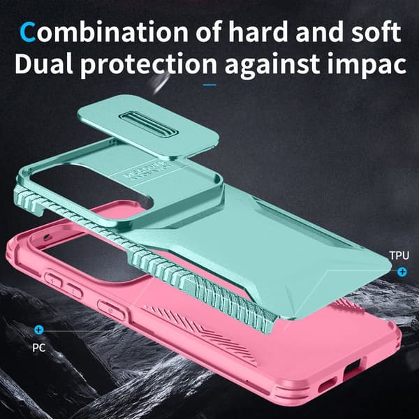 Mobilskal för Samsung Galaxy S26 Camshield TPU + PC - Grön