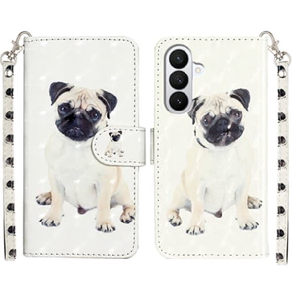 Plånboksfodral för Samsung Galaxy S26 Plus 3D-mönster Konstläder - Hund