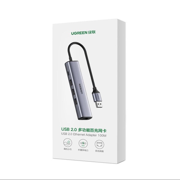 Ugreen multifunktionsadapter HUB USB Type-C - Grå