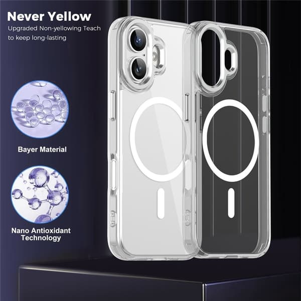 Mobilskal till iPhone 17 MagSafe TPU+PC - Transparent Transparent
