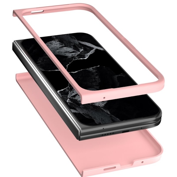 ABEEL Mobilskal till Google Pixel 9 Pro Fold 5G Hård PC Skydd Rosa