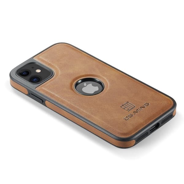 DG.MING Mobilskal till iPhone 11 PU Läder Coated PC+TPU - Brun