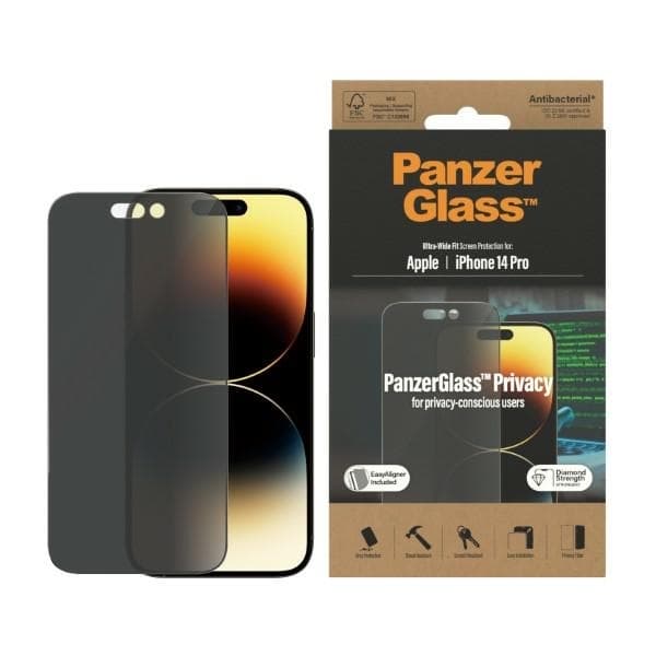 PanzerGlass iPhone 14 Pro Härdat Glas Skärmskydd Privacy