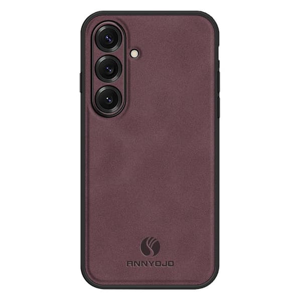 Annyojo Mobilskal för Samsung Galaxy S26 Plus Konstläder + PC + TPU - Vinröd