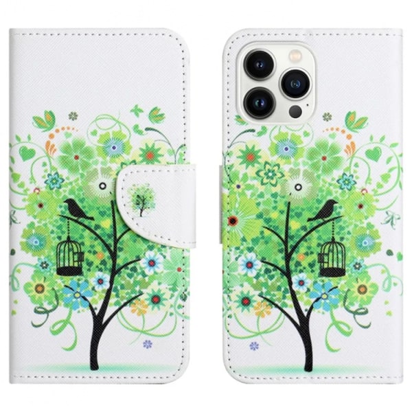 iPhone 15 Pro Max Wallet Cover - Grønt træ