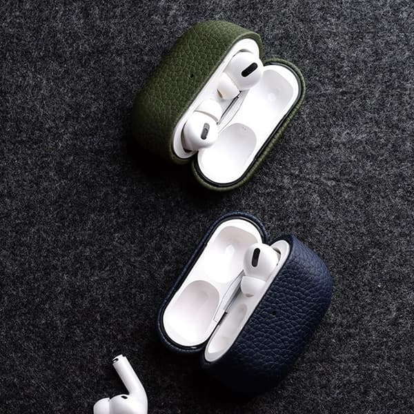 MELKCO Fodral för Apple AirPods Pro Äkta läder PC Blå