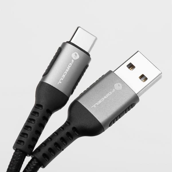 Forcell USB-A till USB-C Kabel 66W 2m QC3.0 3A Cafule - Svart Svart