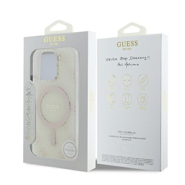 Guess Mobilskal till iPhone 16 Pro MagSafe IML 4G - Vit Vit