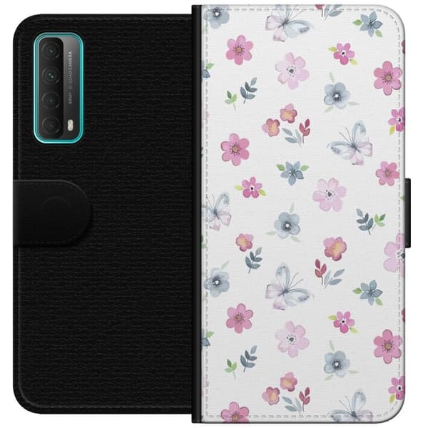 Pungcover til Huawei P smart 2021 med Blomster og sommerfugle