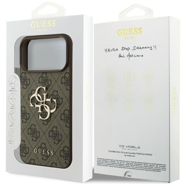 Guess Mobilskal till iPhone 17 Pro Max 4G Big Logo - Brun Brun