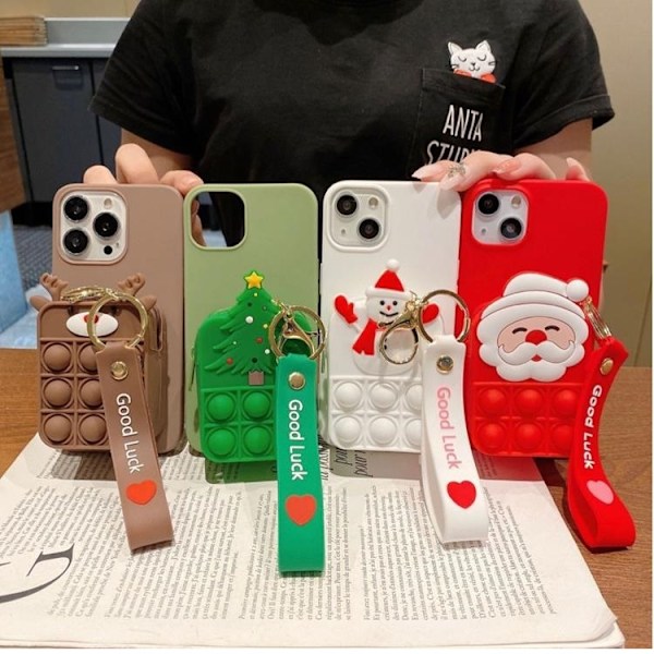 X-mas Tree Silicone Skal  iPhone 7 /8 / SE 2020 - Grön Grön