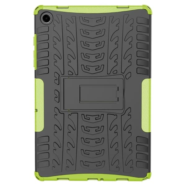 Mobilskal till Galaxy Tab A9 Plus Tire Texture med Kickstand - Grön Grön