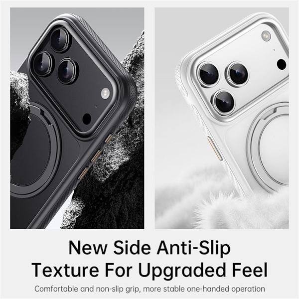 Mobilskal till iPhone 17 Pro Max MagSafe Kickstand TPU PC - Vit Vit