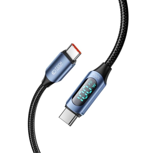 Tech-Protect USB-C-USB-C-kaapeli Ultraboost LED 2m - sininen