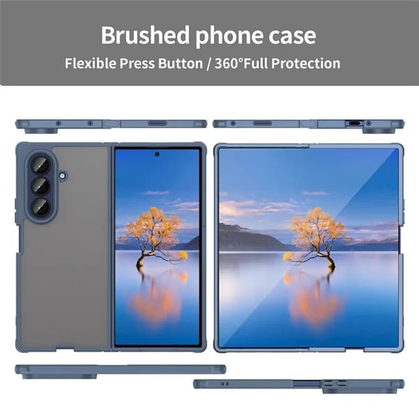 Mobilskal till Galaxy Z Fold7 5G Frosted Vit - Blå Blå