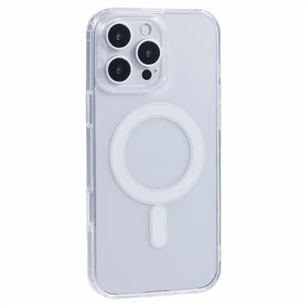 WANLONFENG Mobilskal till iPhone 16 Pro MagSafe + [2-Pack] Härdat glas Transparent