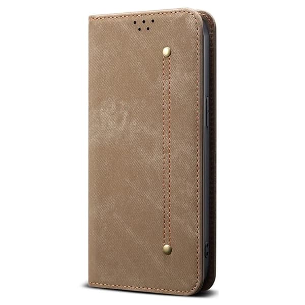 Nothing CMF Phone 2 Pro Konstläder Plånboksfodral Jeans Cloth Texture - Khaki Brun