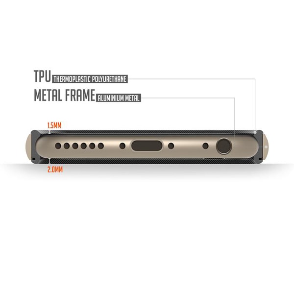 Verus Iron Bumper Skal till Apple iPhone 6(S) Plus (Silver - Vit