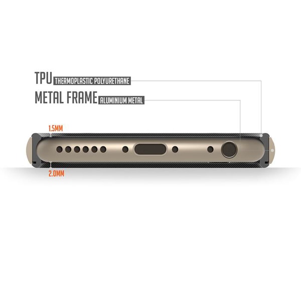 Verus Iron Bumper Skal till Apple iPhone 6(S) Plus (Svart - Gold