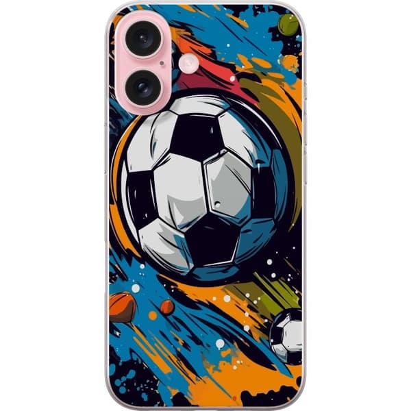 Mobilskal till Apple iPhone 16 med Fotbollar