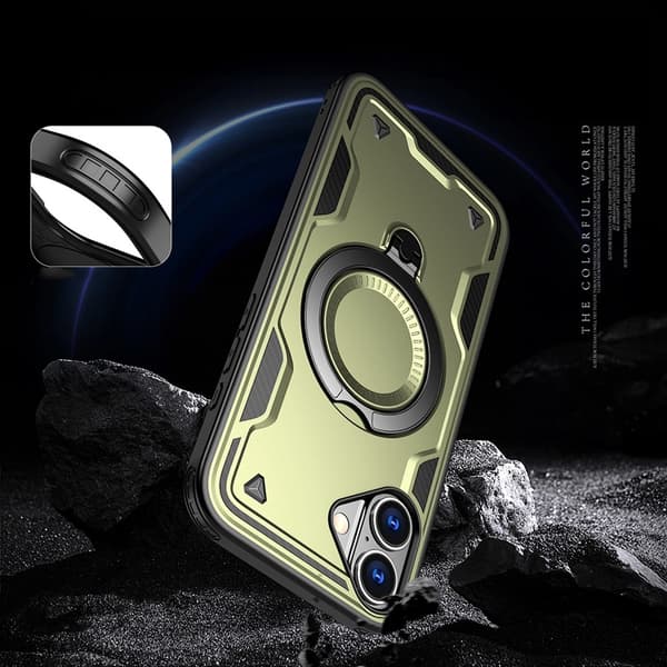 Telefontaske til iPhone 16 Plus MagSafe Hybrid Armor Trendy - Grøn Grön