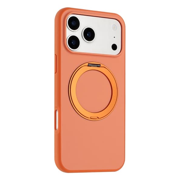 Mobilskal till iPhone 17 Pro MagSafe Rotary Kickstand Skin Touch - Orange Orange