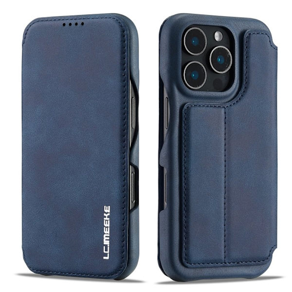 LC.IMEEKE iPhone 16 Pro Max Plånboksfodral Konstläder - Blå
