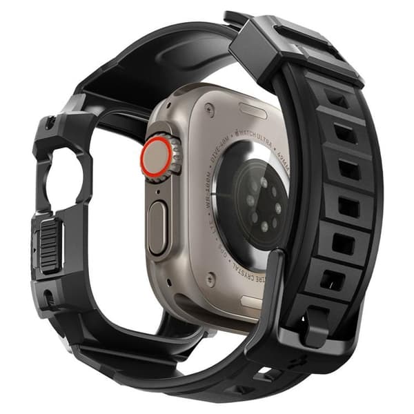 Spigen Apple Watch Ultra (49mm) Rem Rugged Armor Pro - Sort Svart