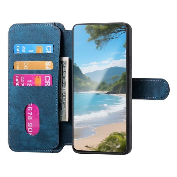 CASENEO För Nothing Phone (3a) Magnetiskt Plånboksfodral Konstläder - Blå