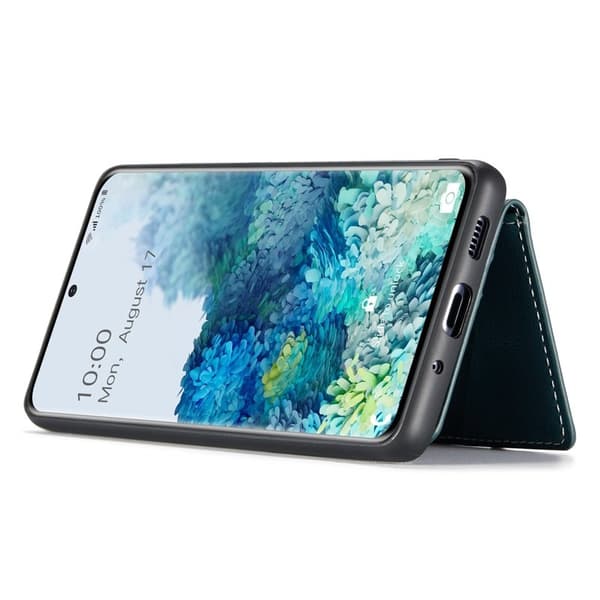 JEEHOOD Samsung Galaxy S20 Plus Konstläder Plånboksfodral 2-i-1 Grön