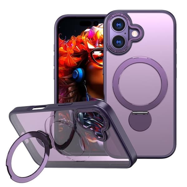 Mobilskal till iPhone 17 MagSafe Rotating Kickstand Lila