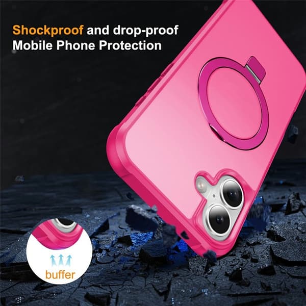 Mobilskal till iPhone 17 MagSafe TPU+PC Kickstand - Rosé - Rosa Rosa