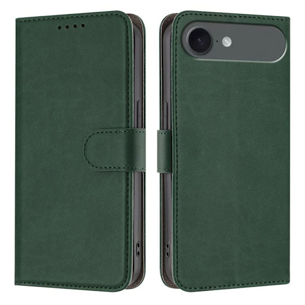 iPhone Air Konstläder Plånboksfodral Solid Color - Grön Grön