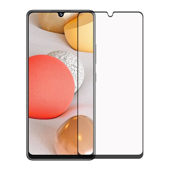 GEAR Härdat Glas Skärmskydd 2,5D Full Cover Black Samsung A42 Svart