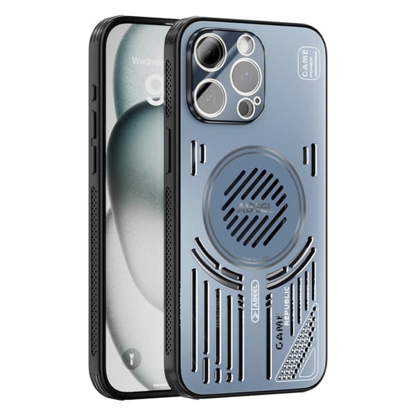 ABEEL Mobilskal till iPhone 13 Pro Max Aluminium + PC + TPU - Blå
