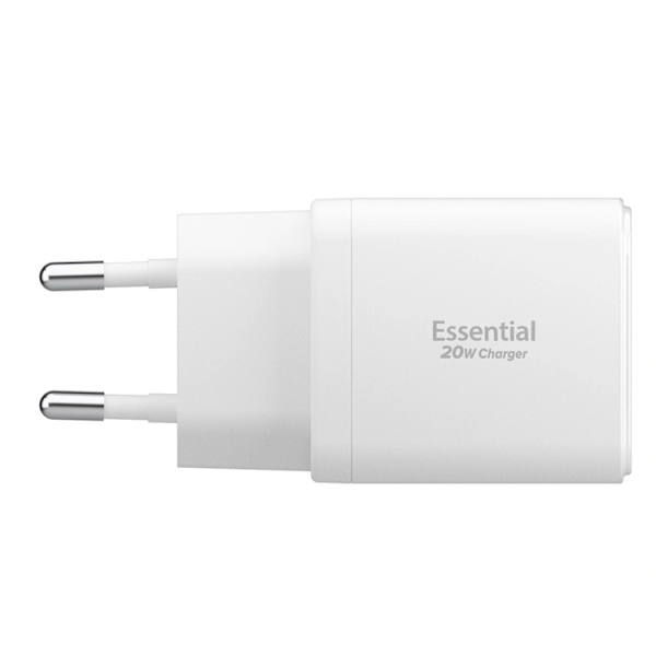 Spigen 2-Port Netværksoplader 20W ESSENTIAL EE202EU - Hvid Vit