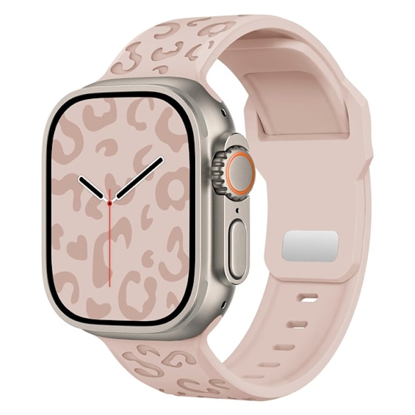Apple Watch (38/40/41mm) Armband Leopard Texture - Rosa Rosa
