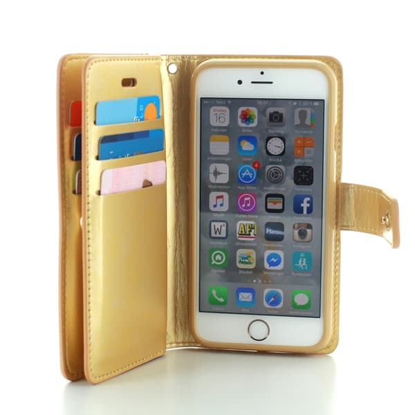 CoveredGear iPhone 6/6S lompakkokotelo Liberty - Kulta Guld